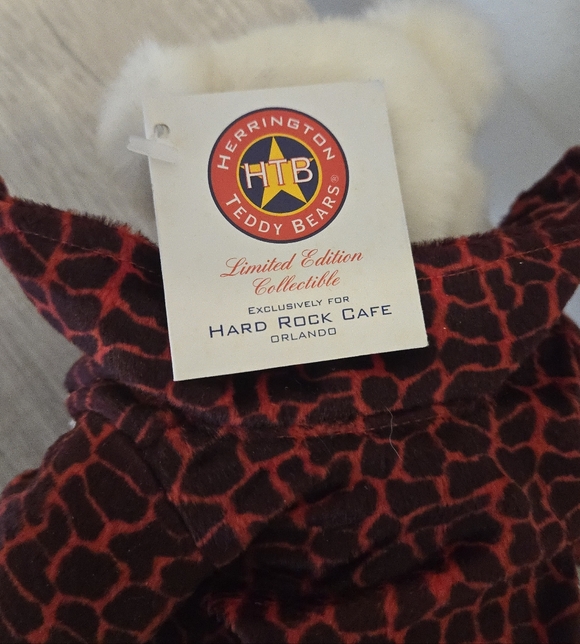 Hard Rock Cafe Orlando Vault Plush Teddy Bear & Blue Bear Memphis - Picture 4 of 6
